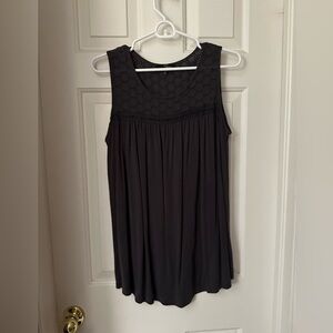 Grey sleeveless blouse